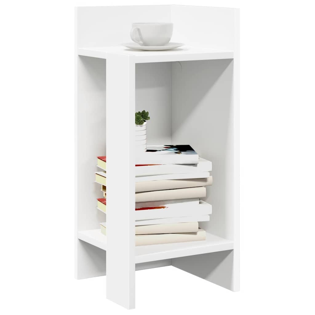 Tables d'appoint 2 pcs avec étagère blanc 25,5x27x60 cm - XIOS