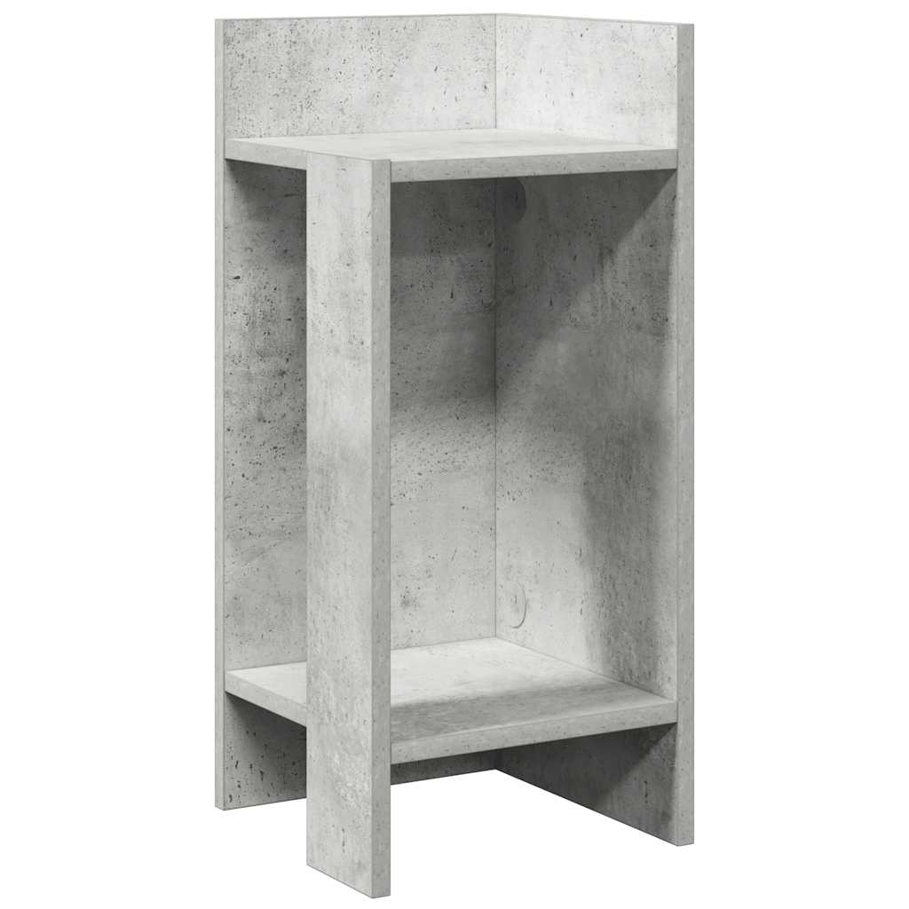 Table d'appoint avec étagère gris béton 25,5x27x60 cm - XIOS