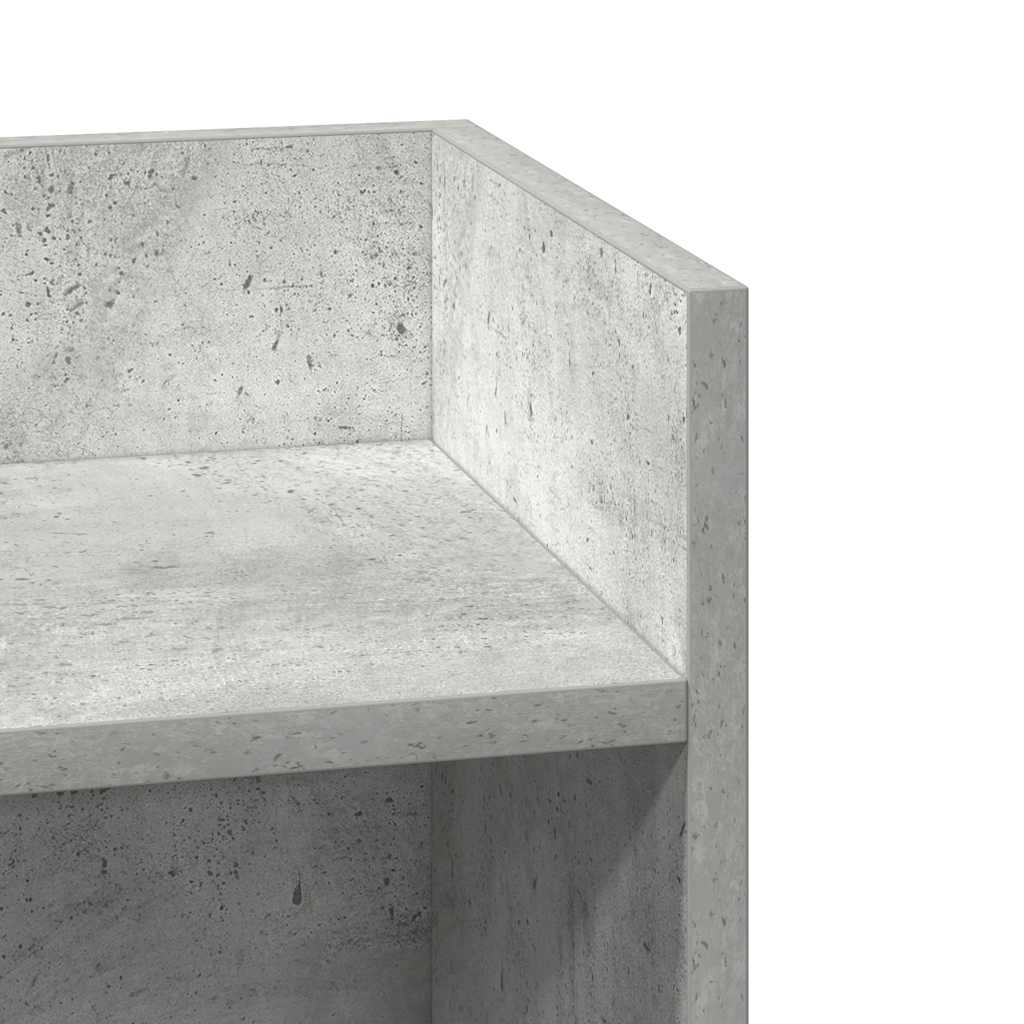 Table d'appoint avec étagère gris béton 25,5x27x60 cm - XIOS