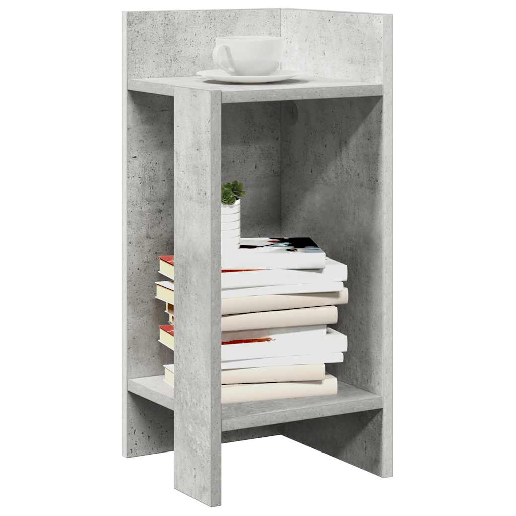 Table d'appoint avec étagère gris béton 25,5x27x60 cm - XIOS