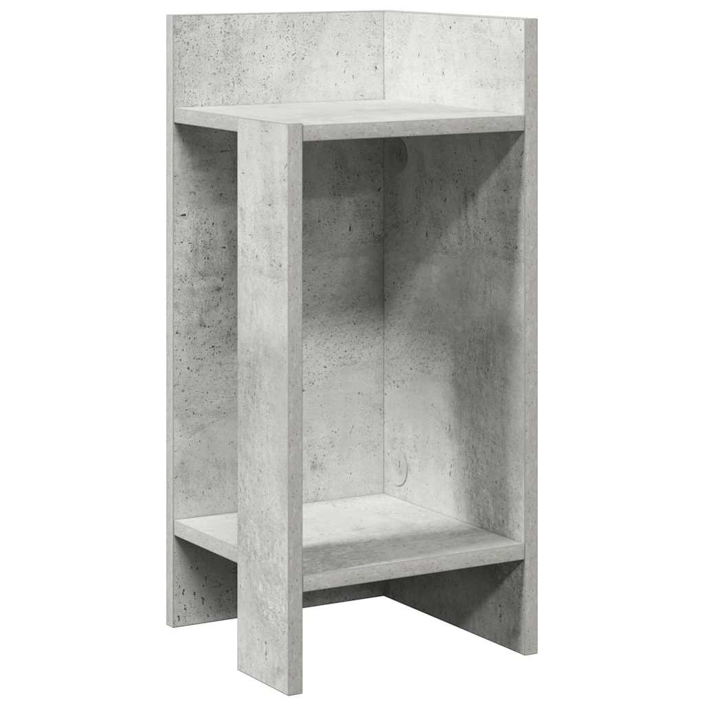 Tables d'appoint 2 pcs avec étagère gris béton 25,5x27x60 cm - XIOS
