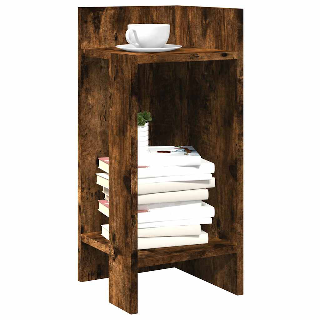 Tables d'appoint 2 pcs avec étagère chêne fumé 25,5x27x60 cm - XIOS