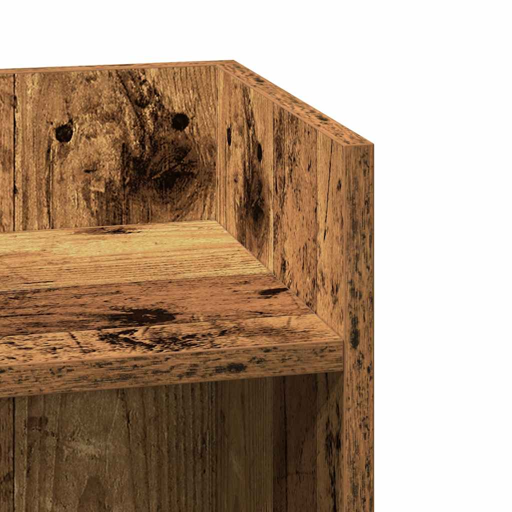Table d'appoint avec étagère vieux bois 25,5x27x60 cm - XIOS