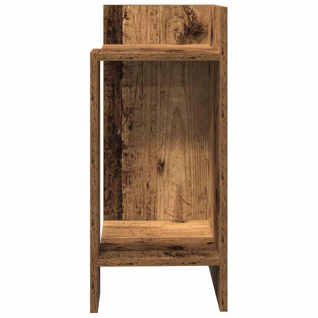 Tables d'appoint 2 pcs avec étagère vieux bois 25,5x27x60 cm - XIOS