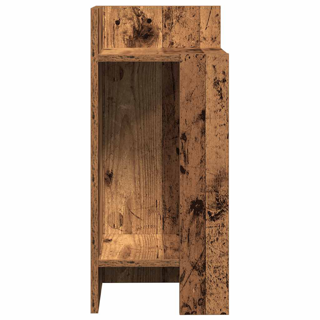 Tables d'appoint 2 pcs avec étagère vieux bois 25,5x27x60 cm - XIOS
