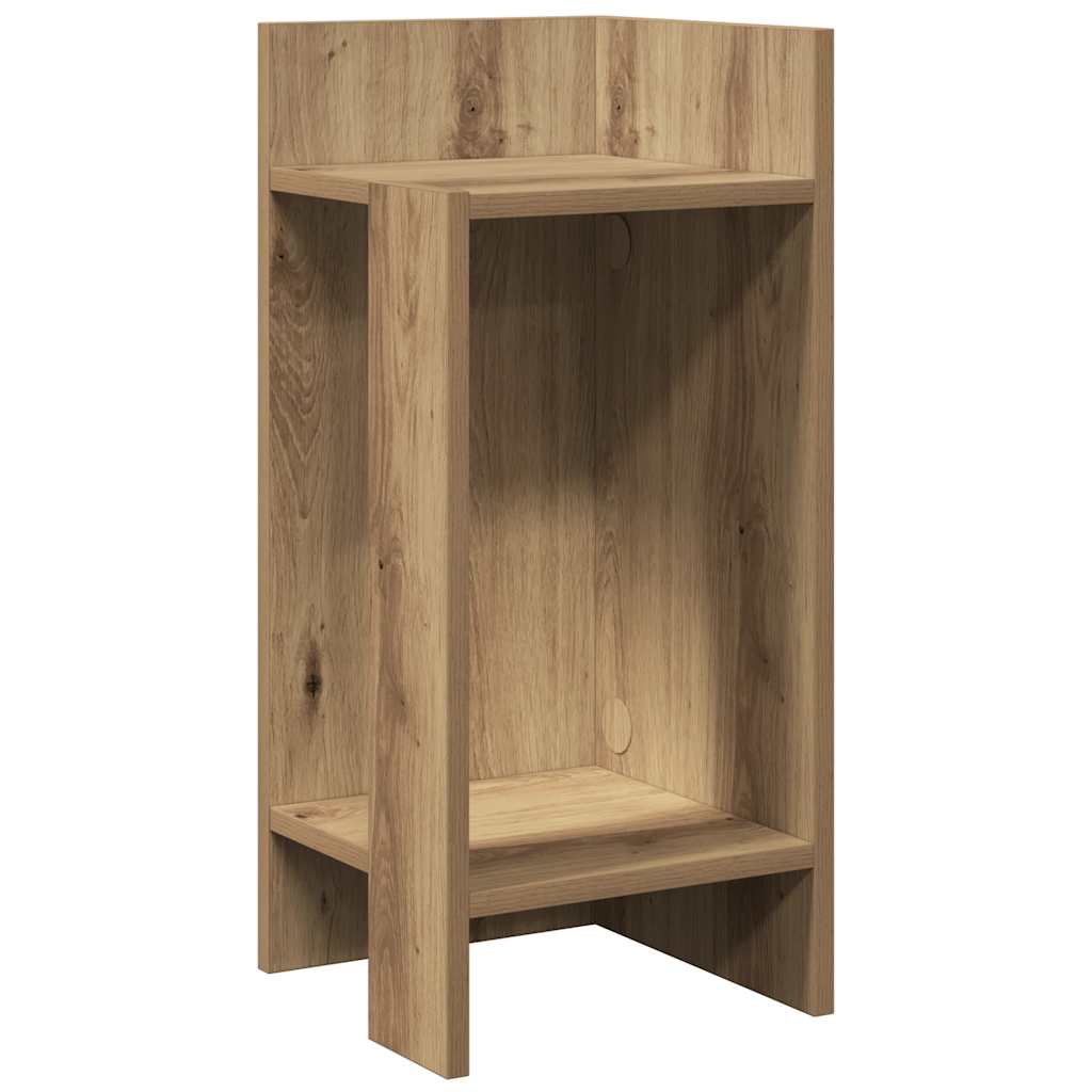Table d'appoint avec étagère chêne artisanal 25,5x27x60 cm - XIOS