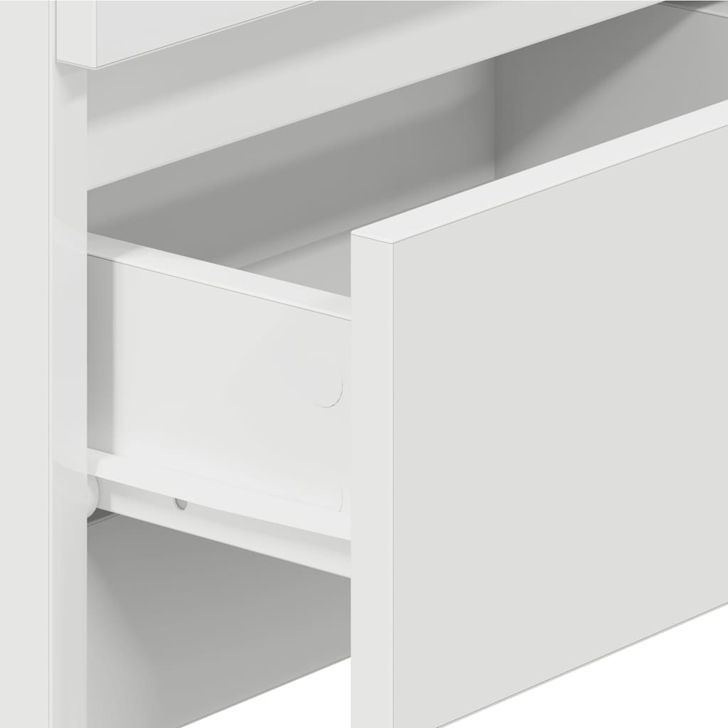 Tables de chevet 2 pcs avec 2 tiroirs blanc 40x33x60 cm - XIOS