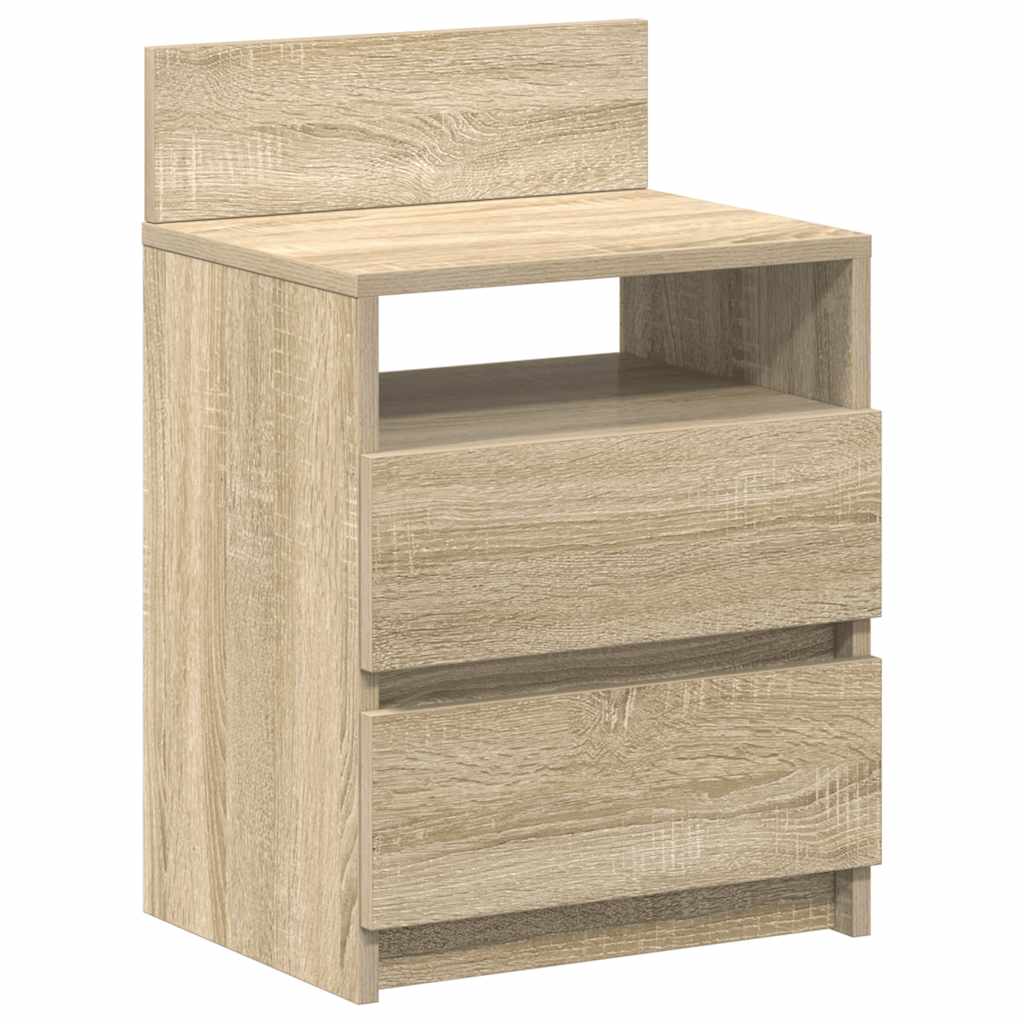 Tables de chevet 2 pcs avec 2 tiroirs Chêne Sonoma 40x33x60 cm - XIOS