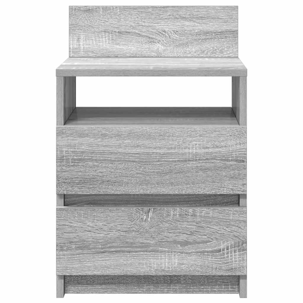 Tables de chevet 2 pcs avec 2 tiroirs Gris Sonoma 40x33x60 cm - XIOS