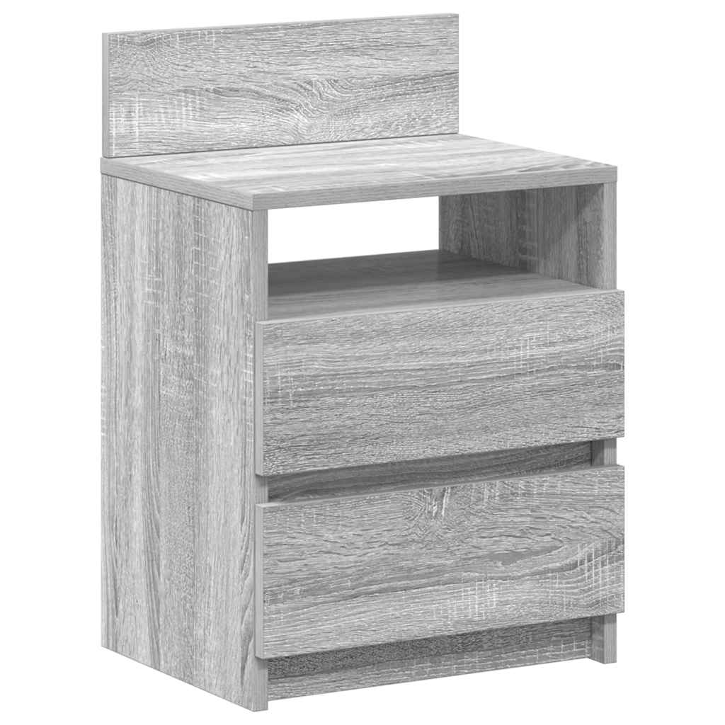 Tables de chevet 2 pcs avec 2 tiroirs Gris Sonoma 40x33x60 cm - XIOS
