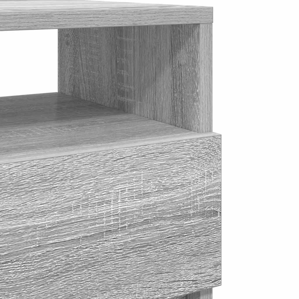 Tables de chevet 2 pcs avec 2 tiroirs Gris Sonoma 40x33x60 cm - XIOS