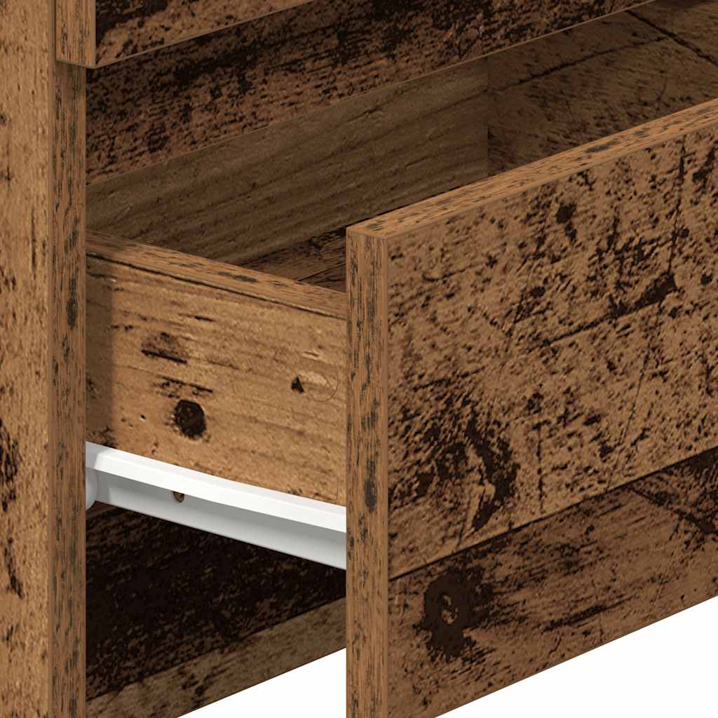 Tables de chevet 2 pcs avec 2 tiroirs vieux bois 40x33x60 cm - XIOS