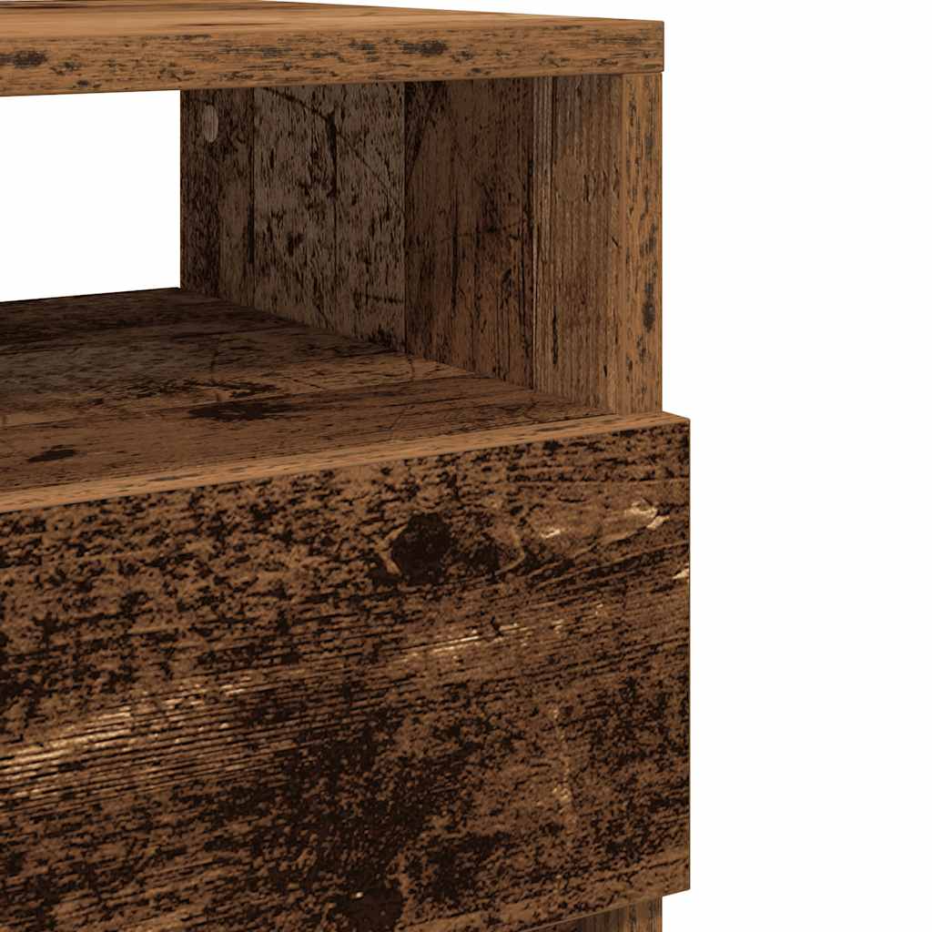 Tables de chevet 2 pcs avec 2 tiroirs vieux bois 40x33x60 cm - XIOS