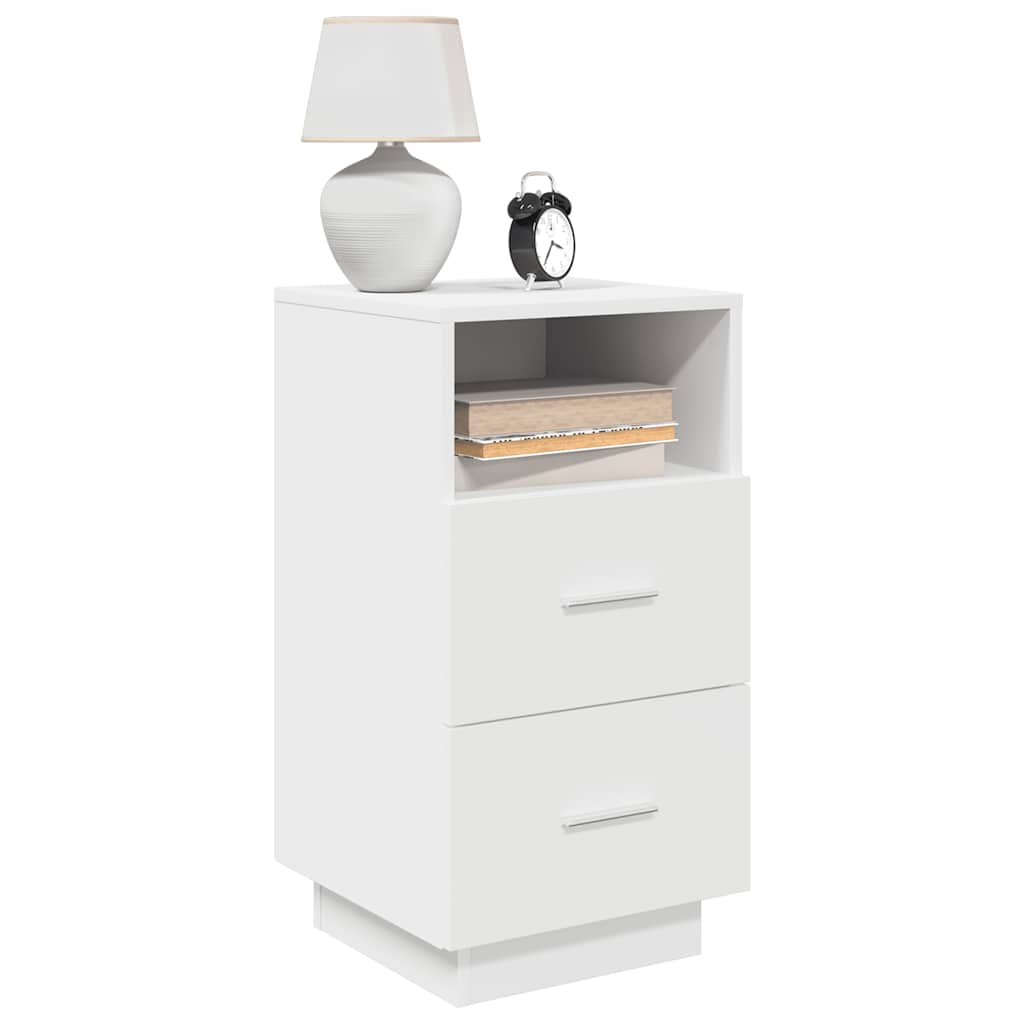 Tables de chevet 2 pcs avec 2 tiroirs blanc 36x36x68 cm - XIOS