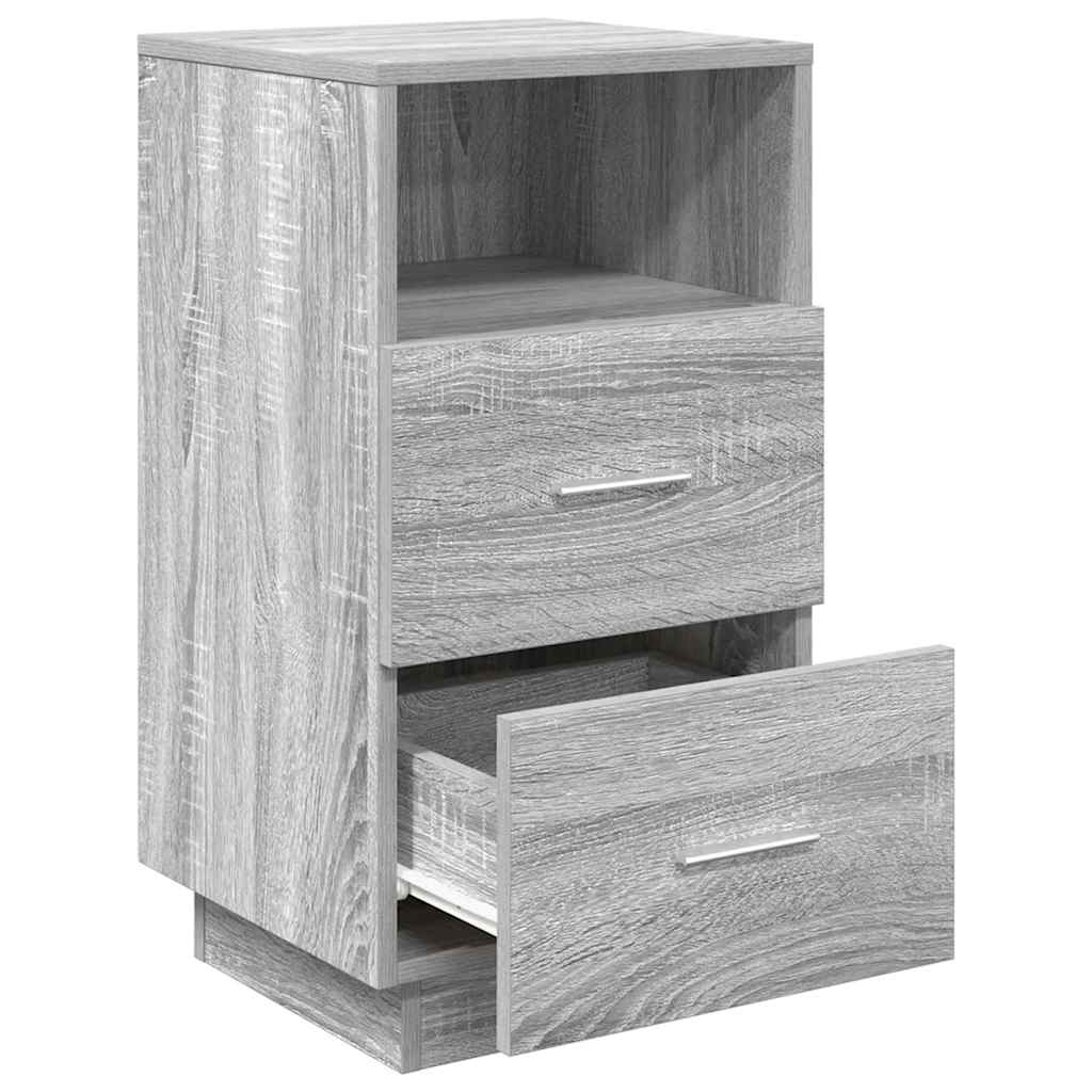 Tables de chevet 2 pcs avec 2 tiroirs sonoma gris 36x36x68 cm - XIOS