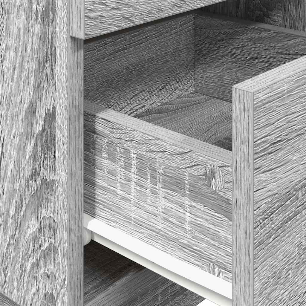 Tables de chevet 2 pcs avec 2 tiroirs sonoma gris 36x36x68 cm - XIOS