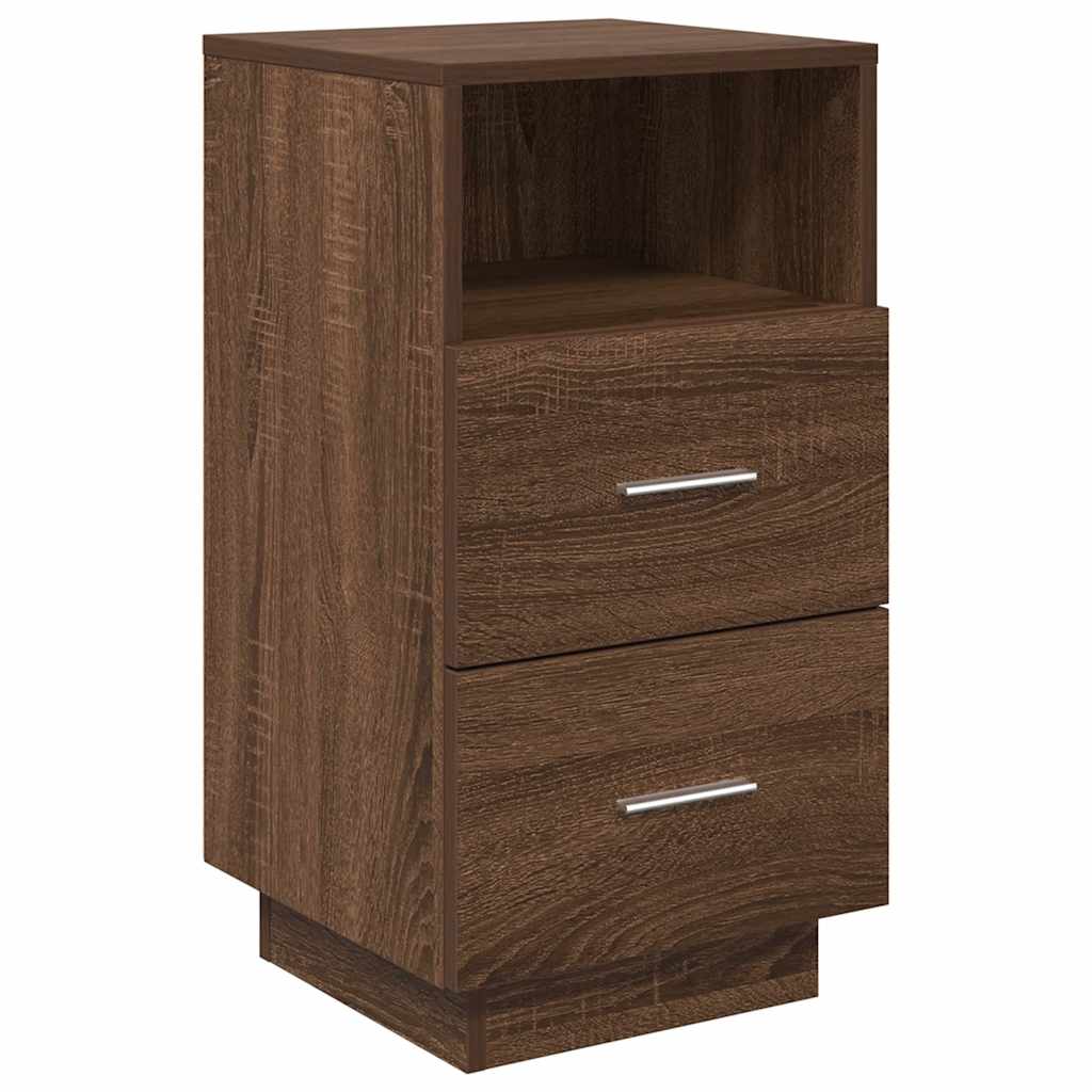 Tables de chevet 2 pcs avec 2 tiroirs chêne marron 36x36x68 cm - XIOS