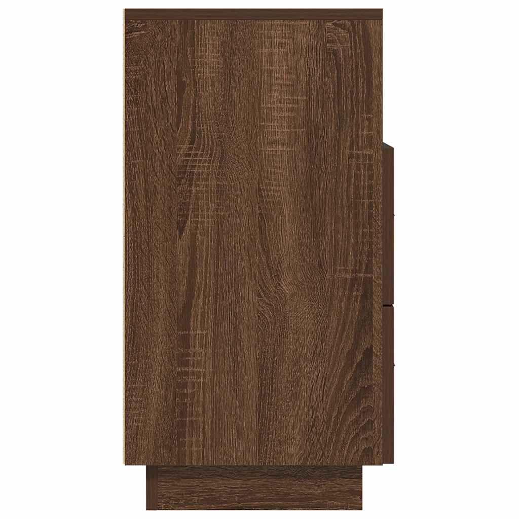 Tables de chevet 2 pcs avec 2 tiroirs chêne marron 36x36x68 cm - XIOS