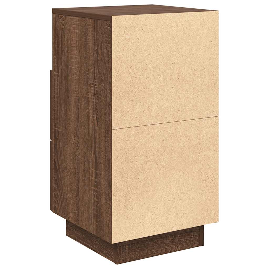 Tables de chevet 2 pcs avec 2 tiroirs chêne marron 36x36x68 cm - XIOS