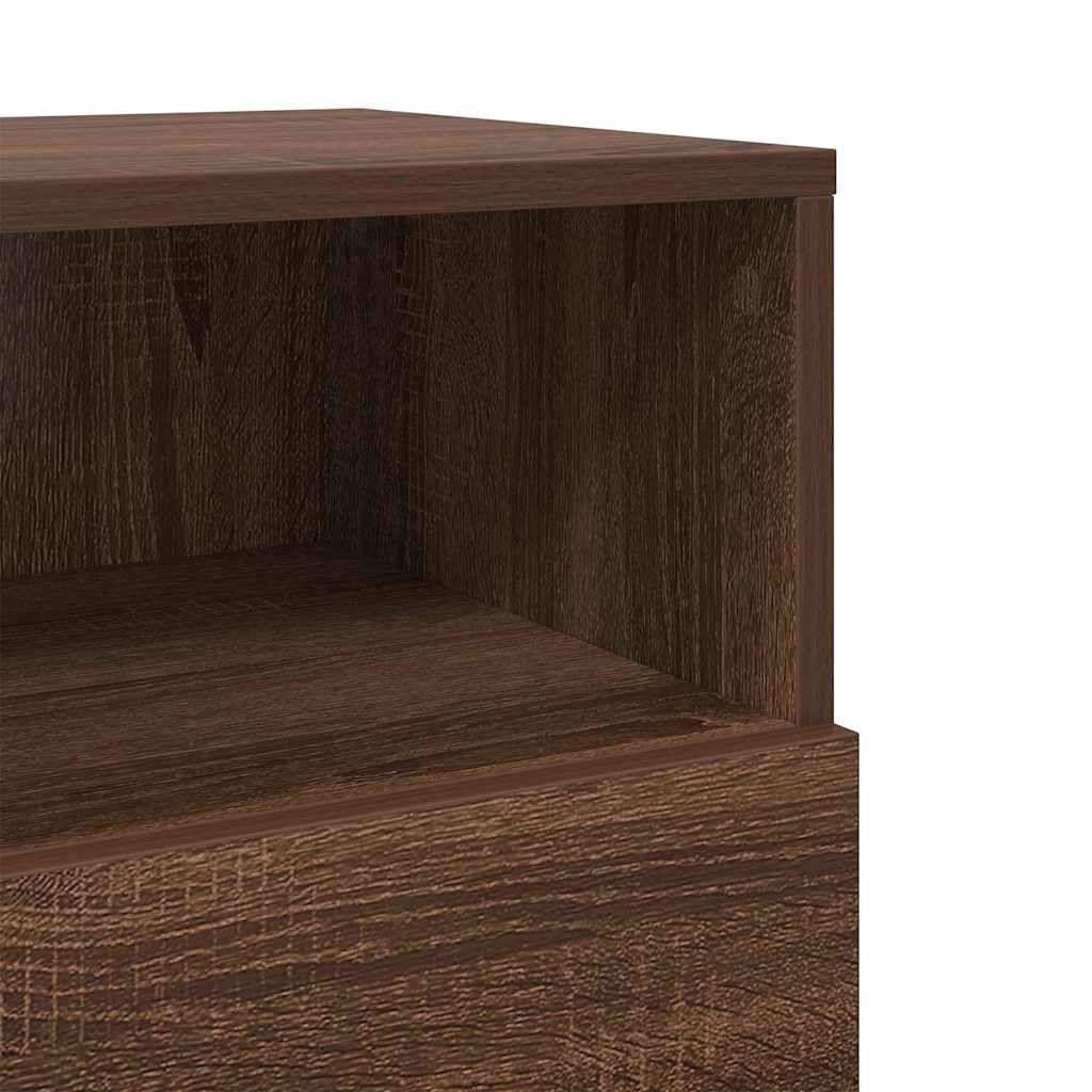 Tables de chevet 2 pcs avec 2 tiroirs chêne marron 36x36x68 cm - XIOS
