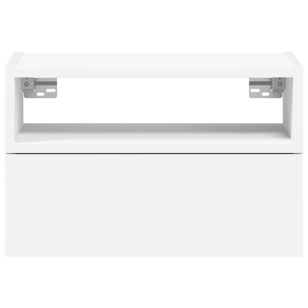 Table de chevet murale blanc 45x26x28,5 cm - XIOS