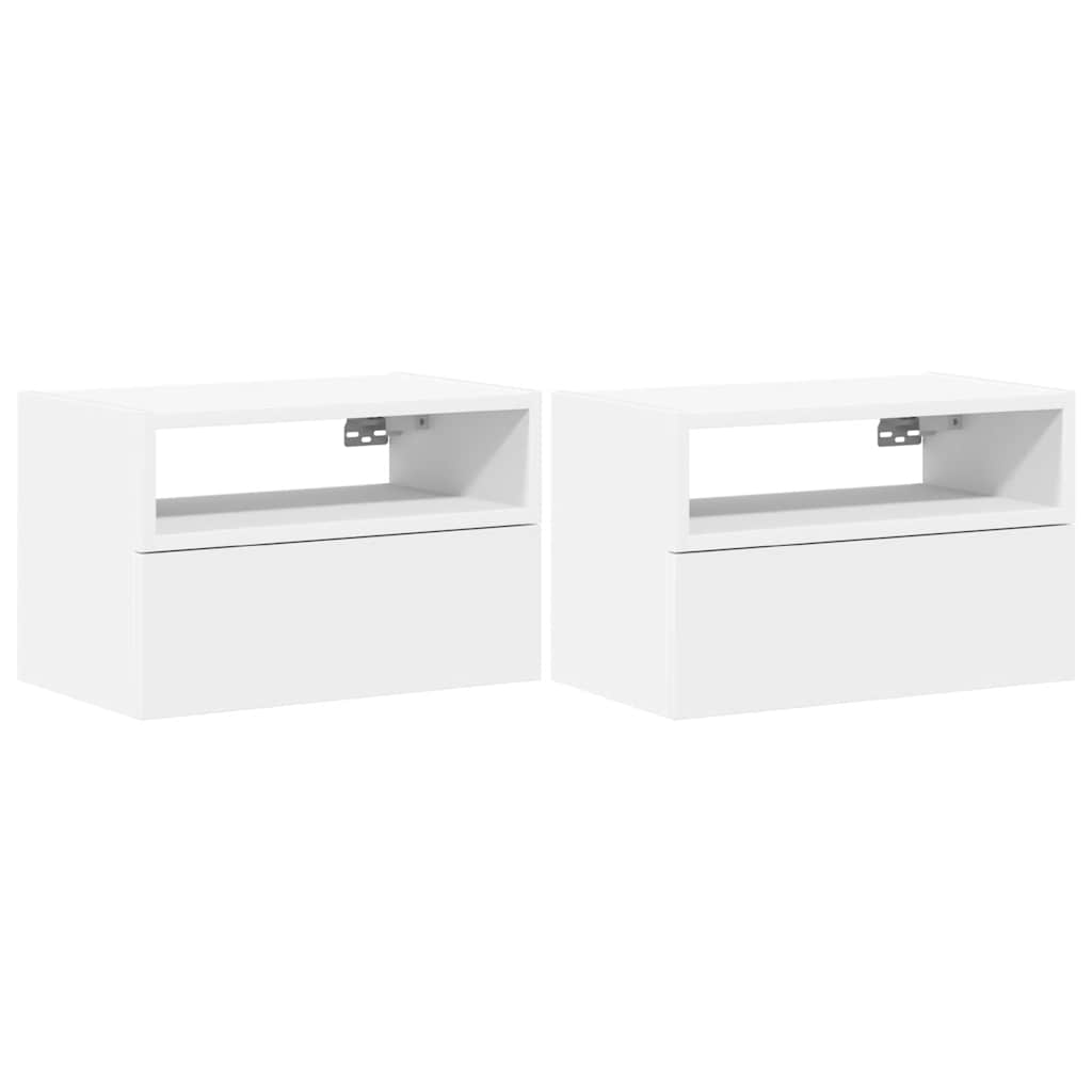 Tables de chevet murales 2 pcs blanc 45x26x28,5 cm - XIOS