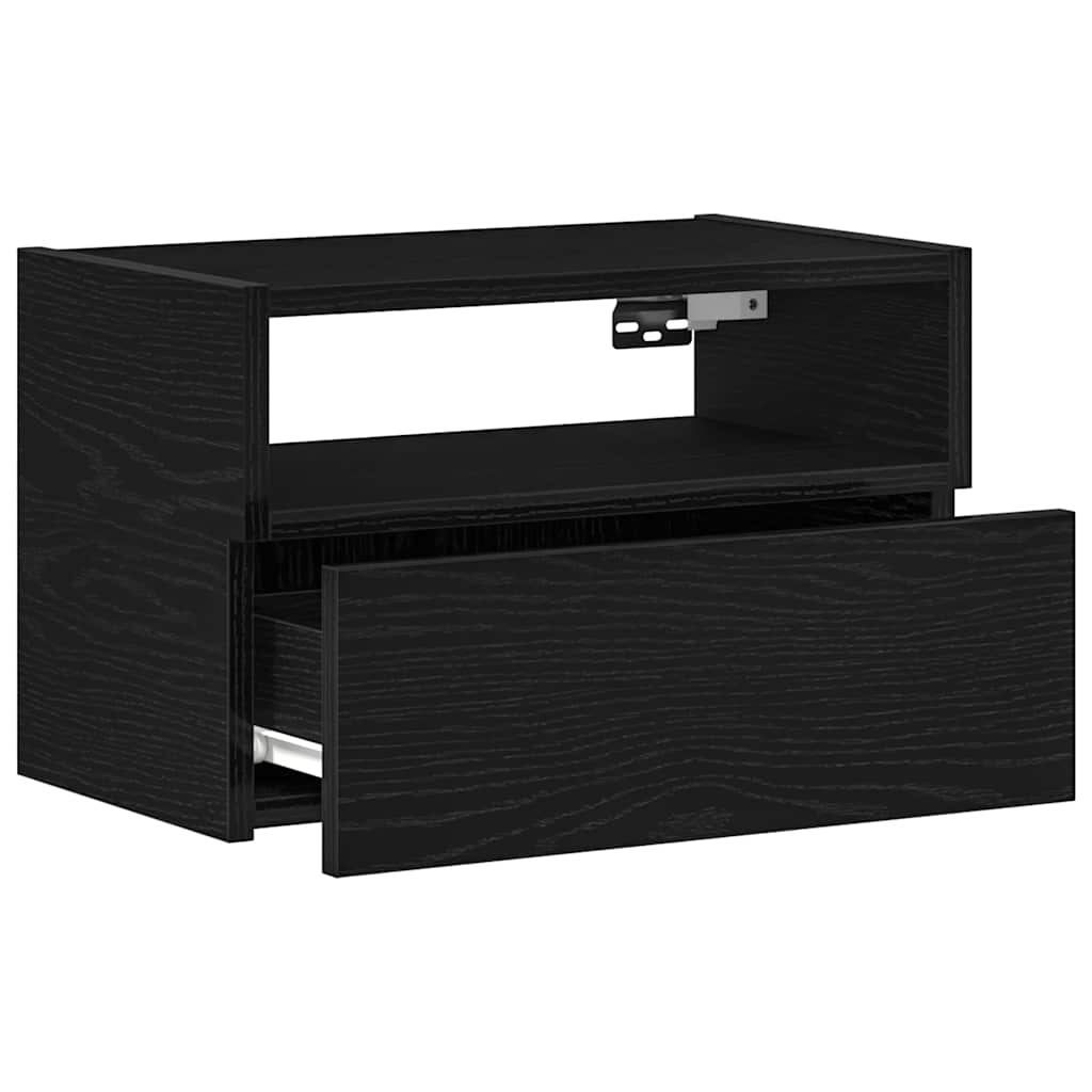 Tables de chevet murales 2 pcs noir 45x26x28,5 cm - XIOS