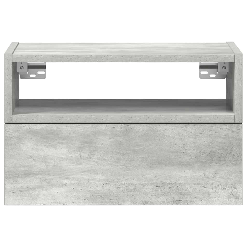 Table de chevet murale gris béton 45x26x28,5 cm - XIOS