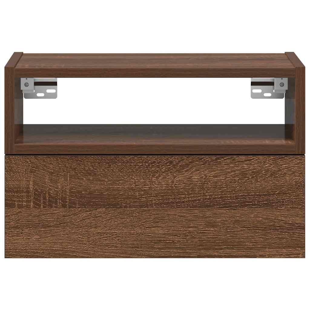 Tables de chevet murales 2 pcs Chêne marron 45x26x28,5 cm Tables de chevet vidaXL