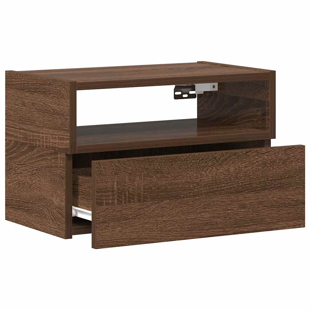 Tables de chevet murales 2 pcs Chêne marron 45x26x28,5 cm Tables de chevet vidaXL