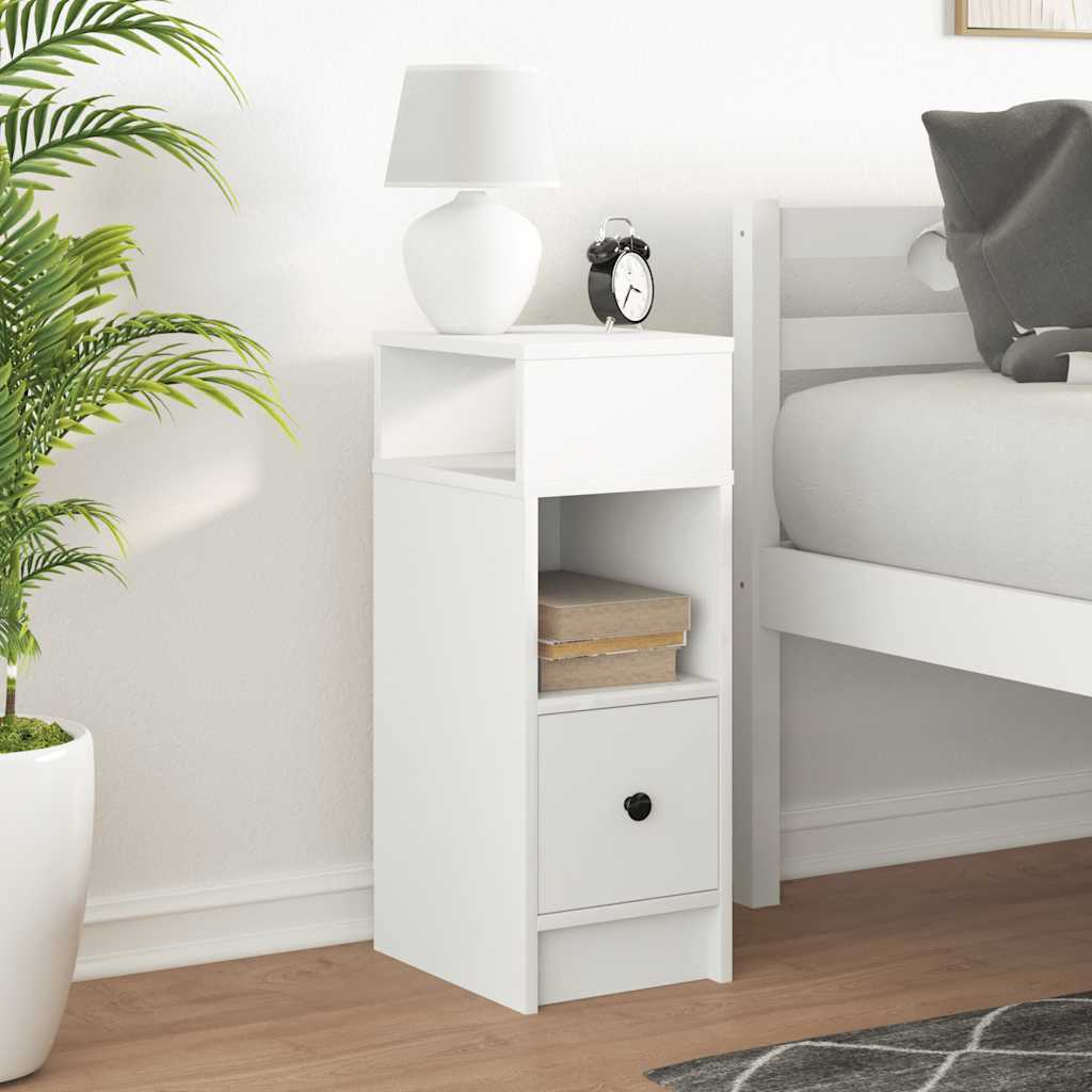 Table de chevet avec tiroir blanc 25x31x66 cm - XIOS