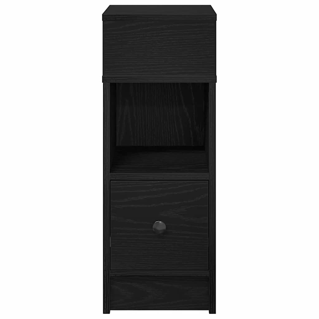 Tables de chevet 2 pcs avec tiroir noir 25x31x66 cm - XIOS