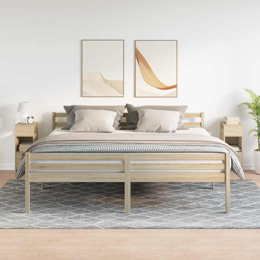Tables de chevet 2 pcs avec tiroir chêne sonoma 25x31x66 cm - XIOS