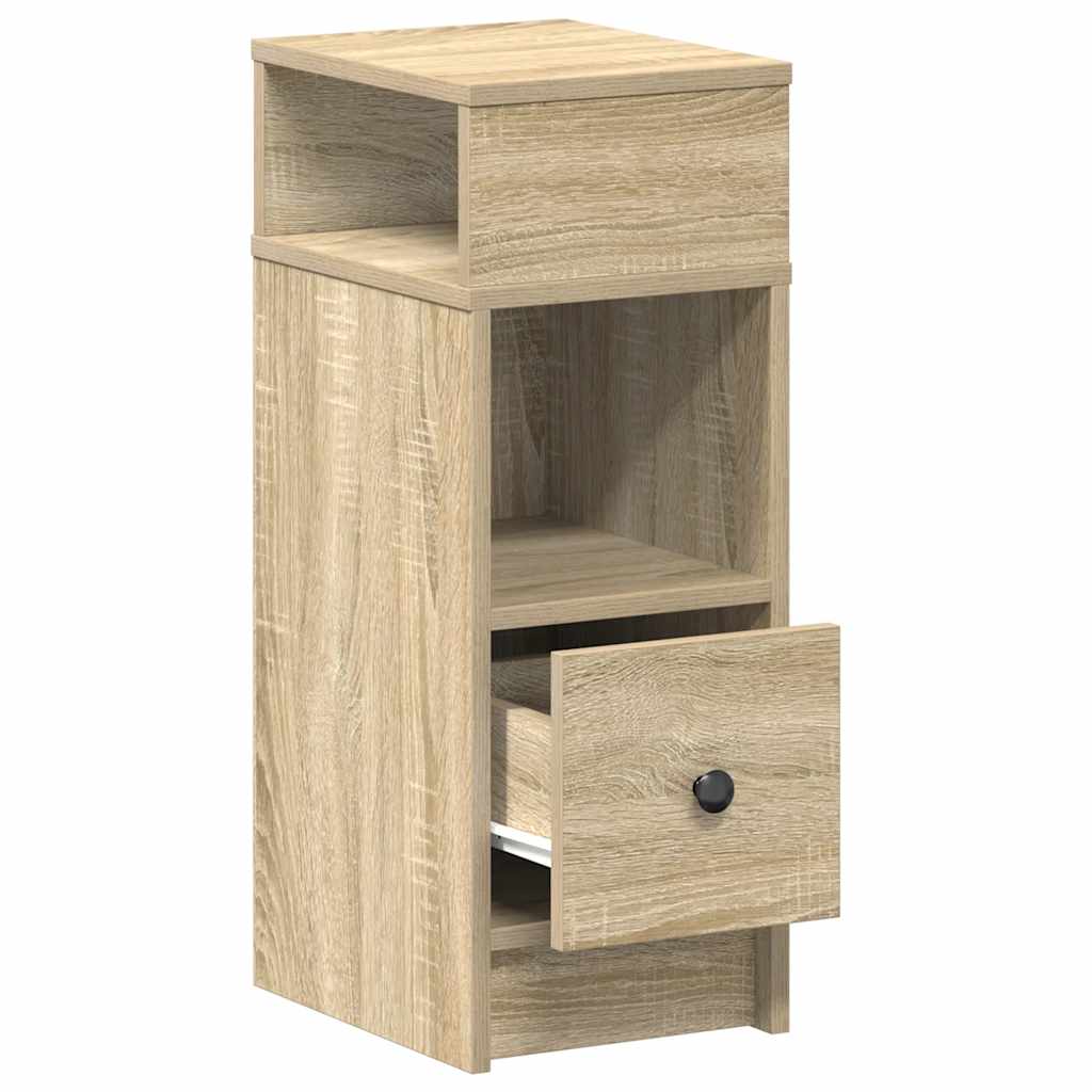 Tables de chevet 2 pcs avec tiroir chêne sonoma 25x31x66 cm - XIOS