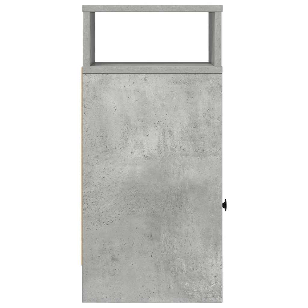 Tables de chevet 2 pcs avec tiroir gris béton 25x31x66 cm - XIOS