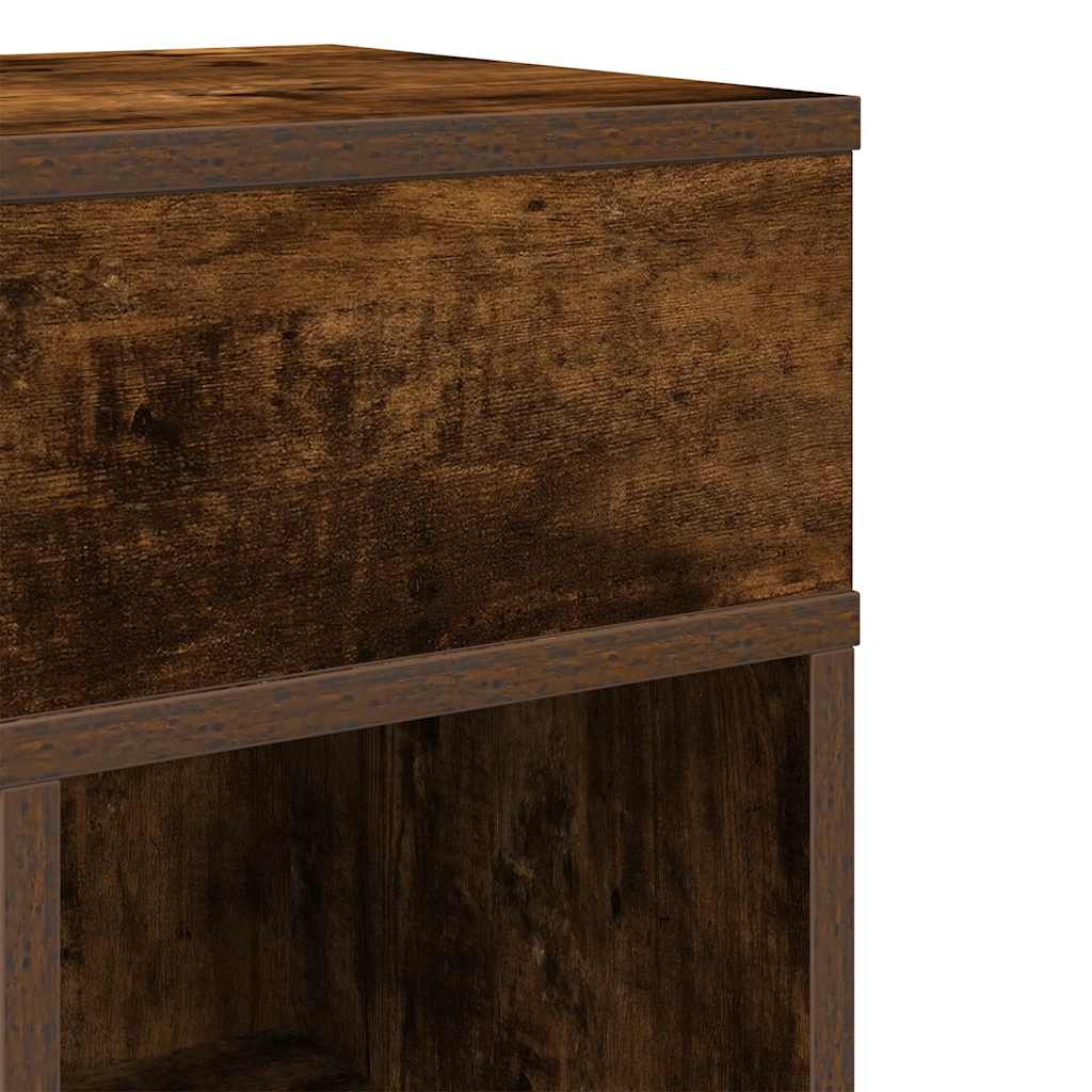 Tables de chevet 2 pcs avec tiroir chêne fumé 25x31x66 cm - XIOS