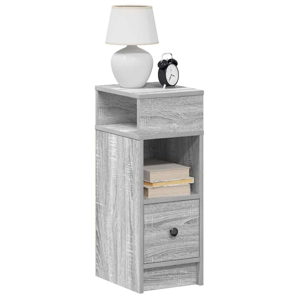 Tables de chevet 2 pcs avec tiroir Gris Sonoma 25x31x66 cm - XIOS