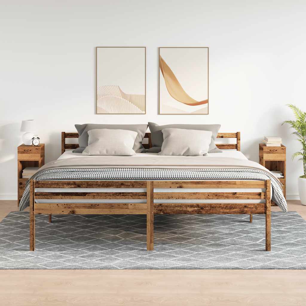 Tables de chevet 2 pcs avec tiroir bois ancien 25 x 31 x 66 cm - XIOS