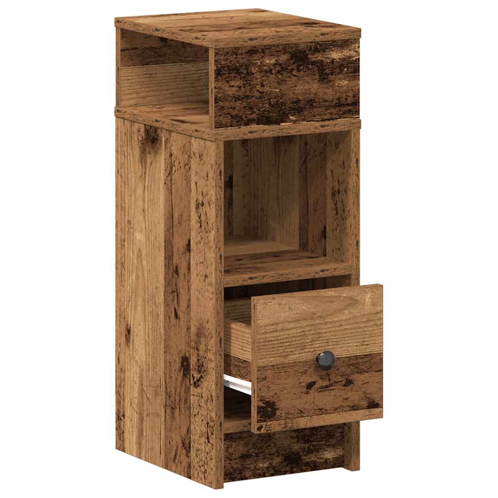 Tables de chevet 2 pcs avec tiroir bois ancien 25 x 31 x 66 cm - XIOS