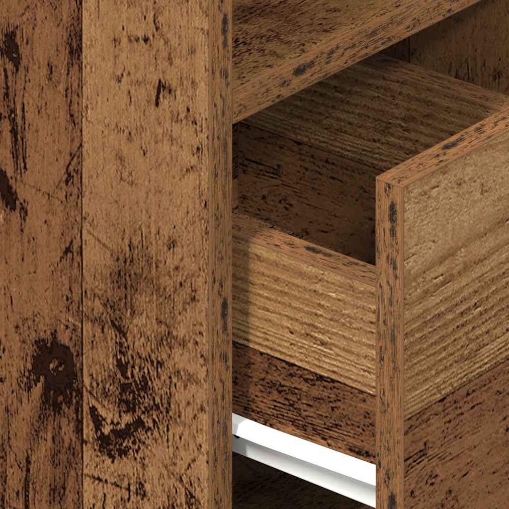 Tables de chevet 2 pcs avec tiroir bois ancien 25 x 31 x 66 cm - XIOS