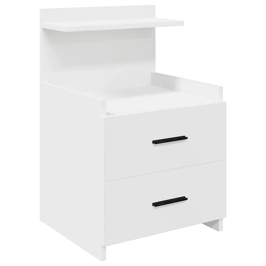 Tables de chevet 2 pièces avec 2 tiroirs Blanc 40 x 36,5 x 62 cm - XIOS