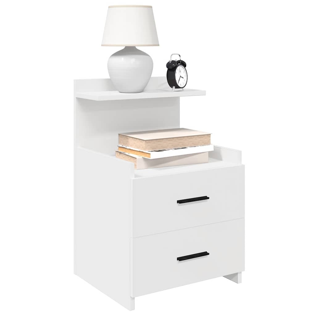 Tables de chevet 2 pièces avec 2 tiroirs Blanc 40 x 36,5 x 62 cm - XIOS