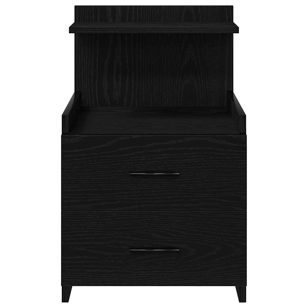 Tables de chevet 2 pièces avec 2 tiroirs Noir 40 x 36,5 x 62 cm - XIOS
