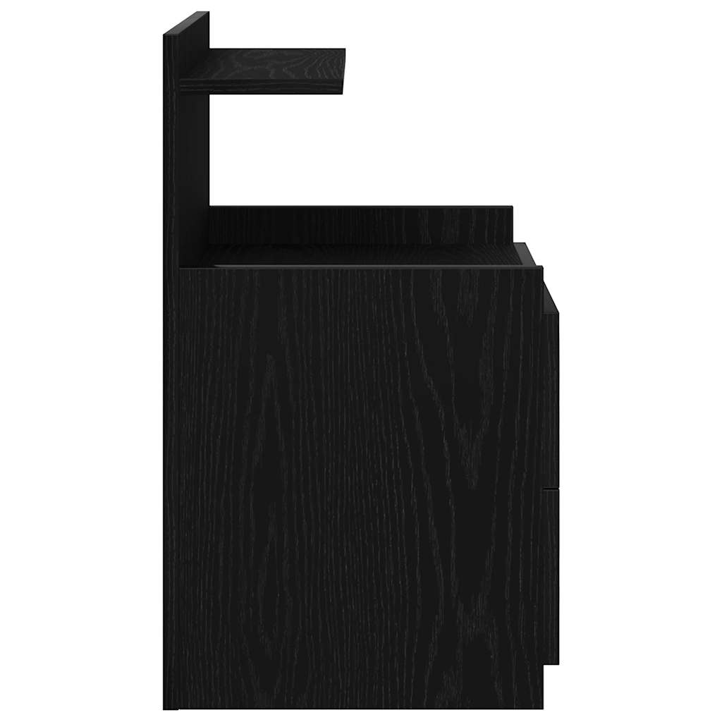 Tables de chevet 2 pièces avec 2 tiroirs Noir 40 x 36,5 x 62 cm - XIOS