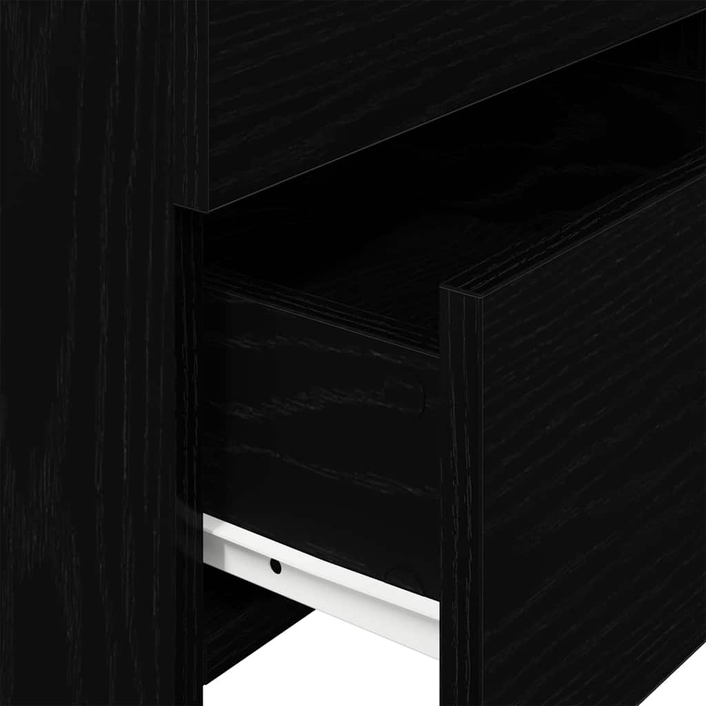 Tables de chevet 2 pièces avec 2 tiroirs Noir 40 x 36,5 x 62 cm - XIOS