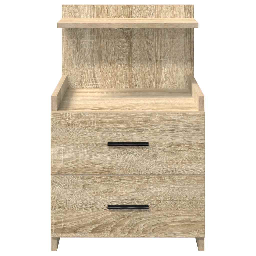 Tables de chevet 2 pièces avec 2 tiroirs Chêne Sonoma 40 x 36,5 x 62 cm - XIOS