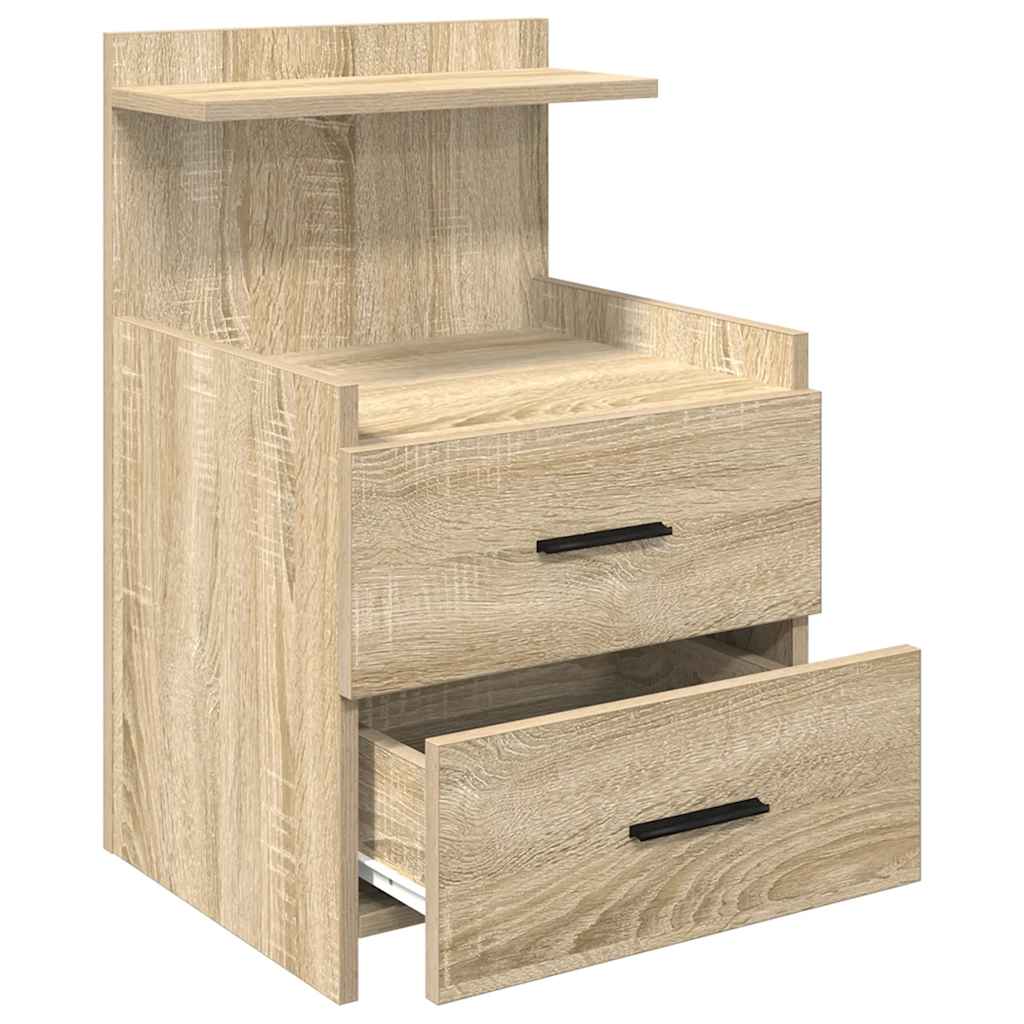 Tables de chevet 2 pièces avec 2 tiroirs Chêne Sonoma 40 x 36,5 x 62 cm - XIOS