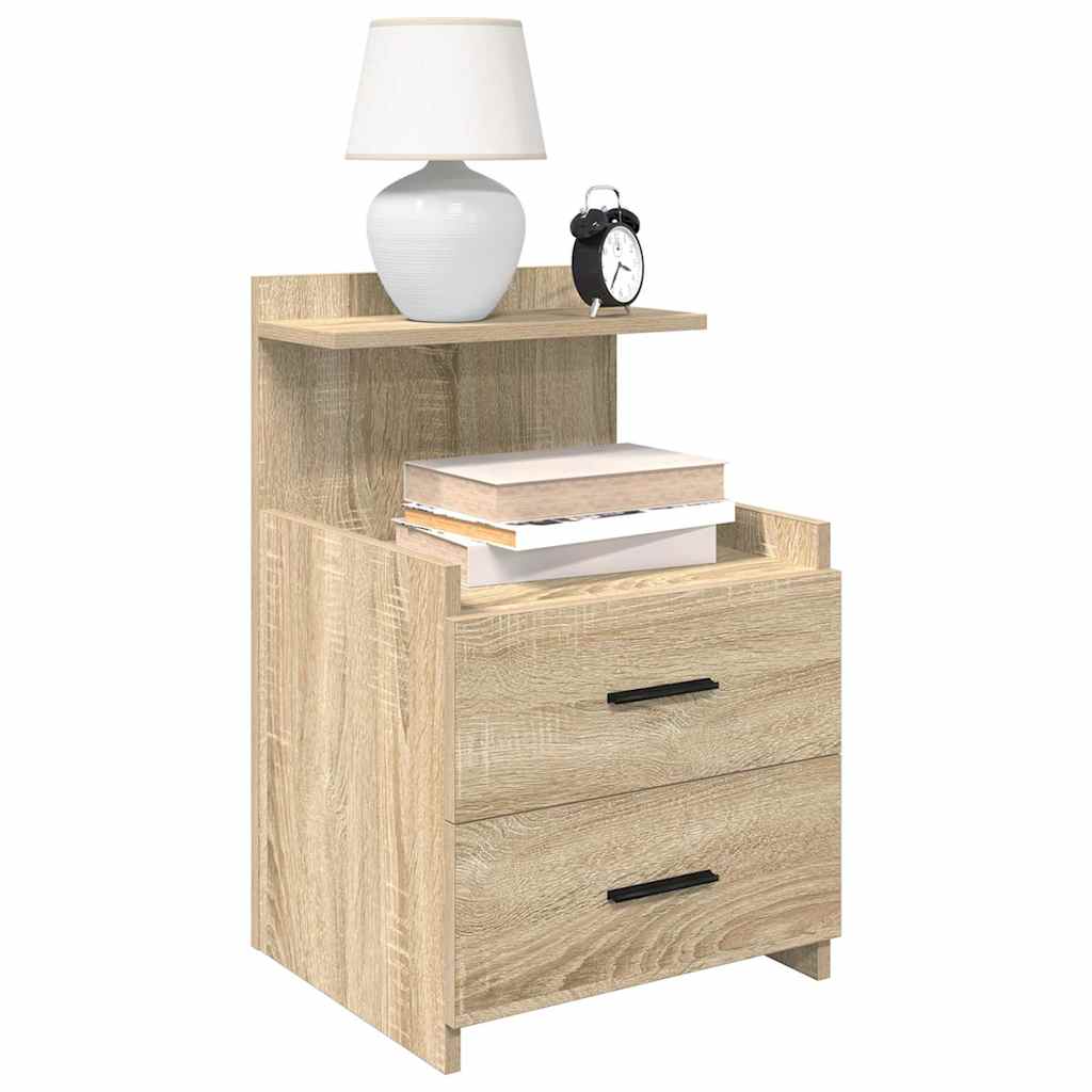 Tables de chevet 2 pièces avec 2 tiroirs Chêne Sonoma 40 x 36,5 x 62 cm - XIOS