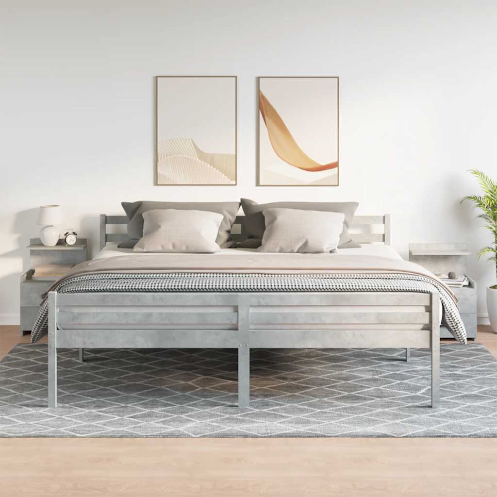 Tables de chevet 2 pièces avec 2 tiroirs Gris béton 40 x 36,5 x 62 cm - XIOS