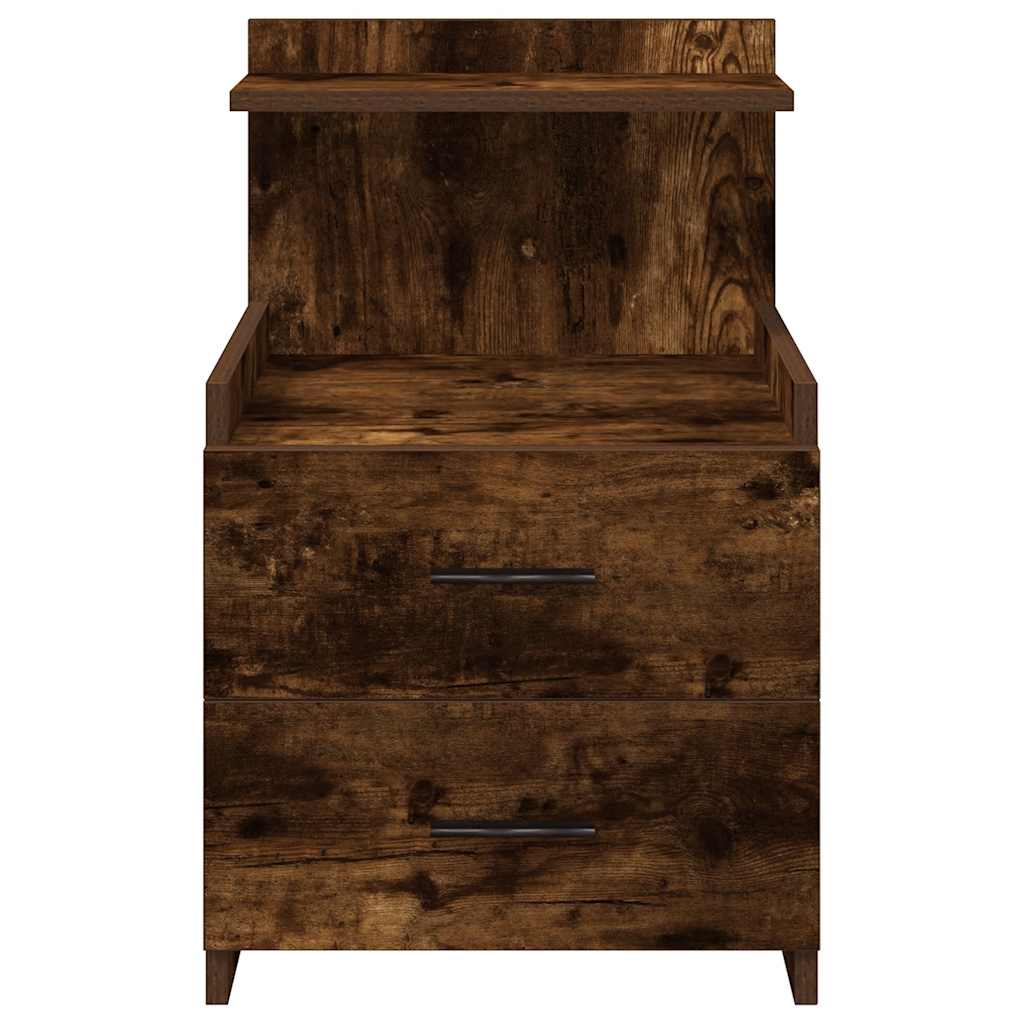 Tables de chevet 2 pièces avec 2 tiroirs Chêne fumé 40 x 36,5 x 62 cm - XIOS